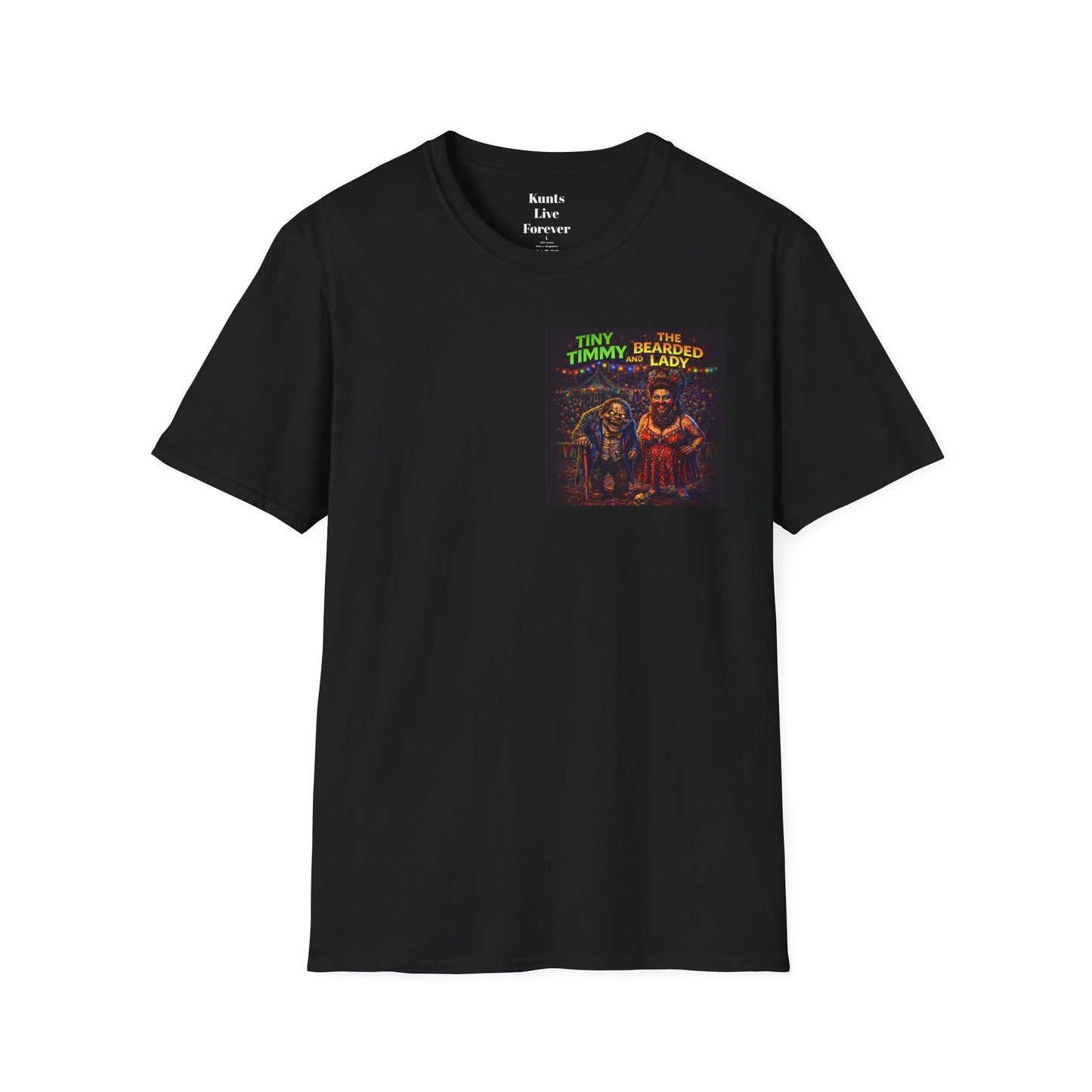 KLF “Tiny Timmy & The Bearded Lady” Tee | Carnival of Chaos – Freakshow Expansion | KLF Merch