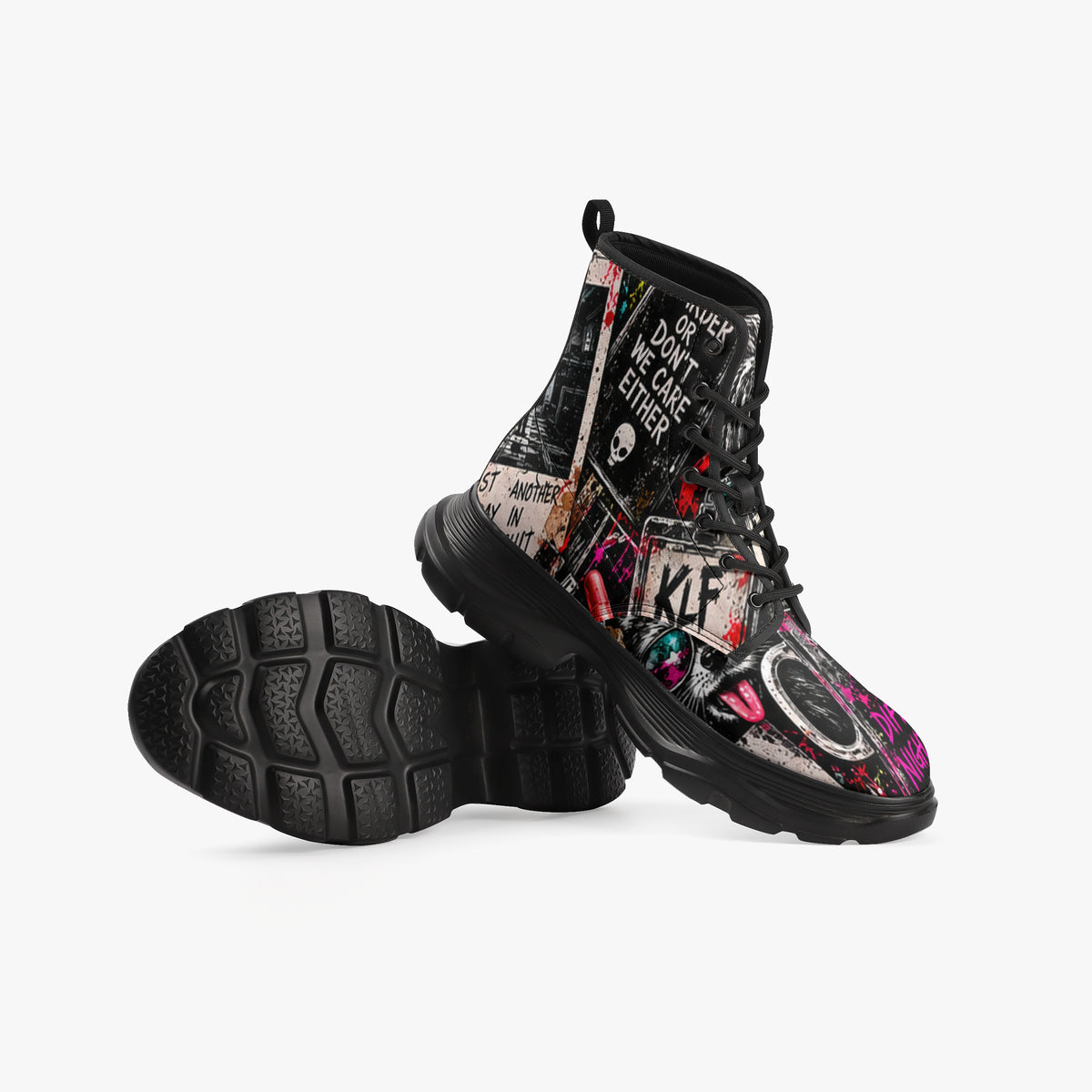 KLF Clocked In / Checked Out Chunky Leather Boots product view 5