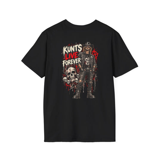 KLF Rebel Badass black graphic tee – product mockup 1 by Kunts Live Forever
