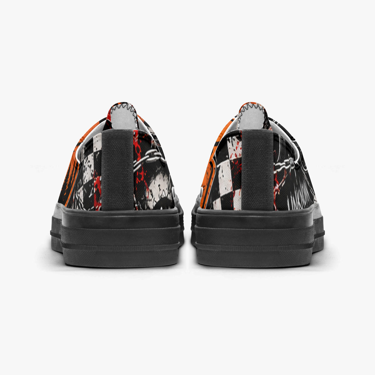 KLF Road Closed low-top canvas shoes with Strange Days roadside-horror artwork - product view 6
