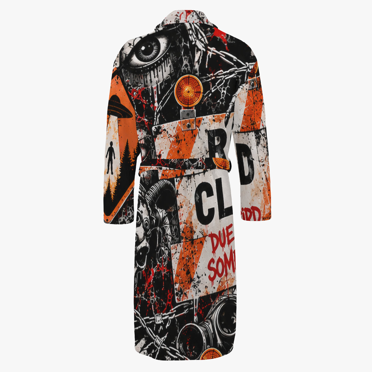 KLF Road Closed bathrobe with Strange Days roadside-horror artwork - product view 5