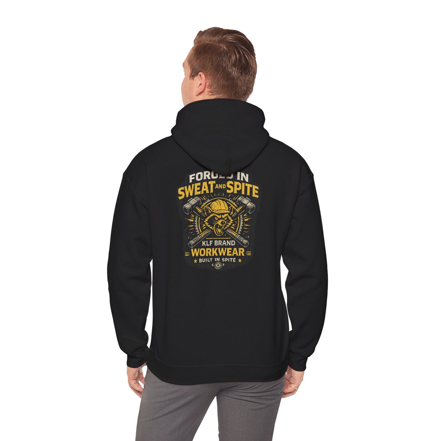 Forged in Sweat and Spite Hoodie | KLF Brand Workwear