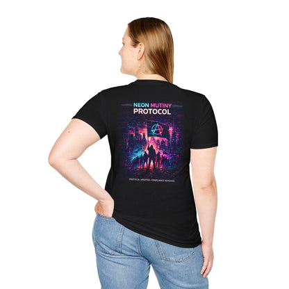Neon Mutiny Protocol Tee | KLF Glitchcore Punk Streetwear