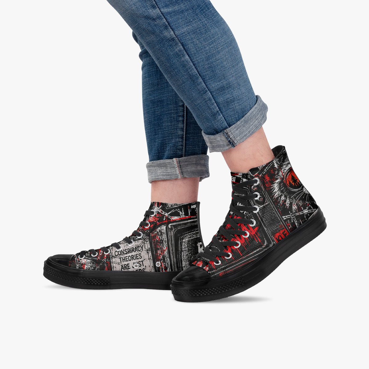 Reality Is Currently Unusual High Top Canvas Shoes – product image 6