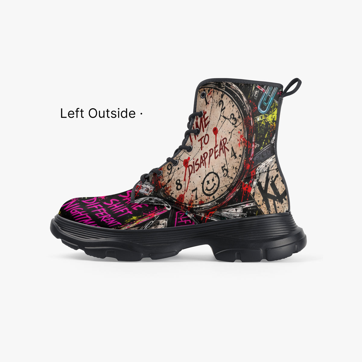 KLF Clocked In / Checked Out Chunky Leather Boots product view 3