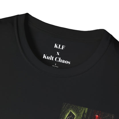 Bad Reading KLF × Kult Chaos occult tarot dark humor graphic tee mockup 3