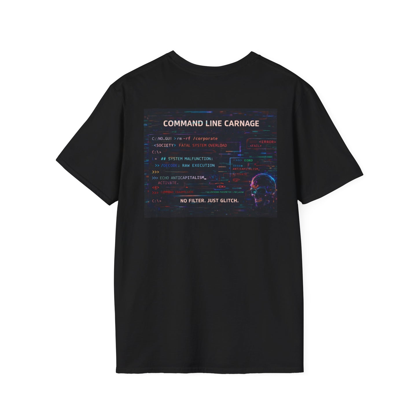 Command Line Carnage Tee | KLF Glitchcore Punk Streetwear