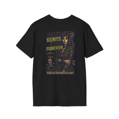 KLF Rebel Riot Witch of the Wreckage graphic tee by Kunts Live Forever.