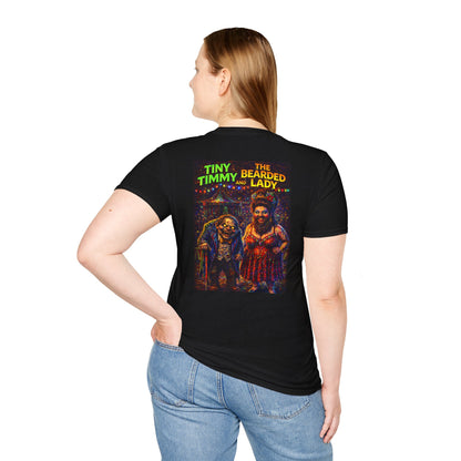 KLF “Tiny Timmy & The Bearded Lady” Tee | Carnival of Chaos – Freakshow Expansion | KLF Merch