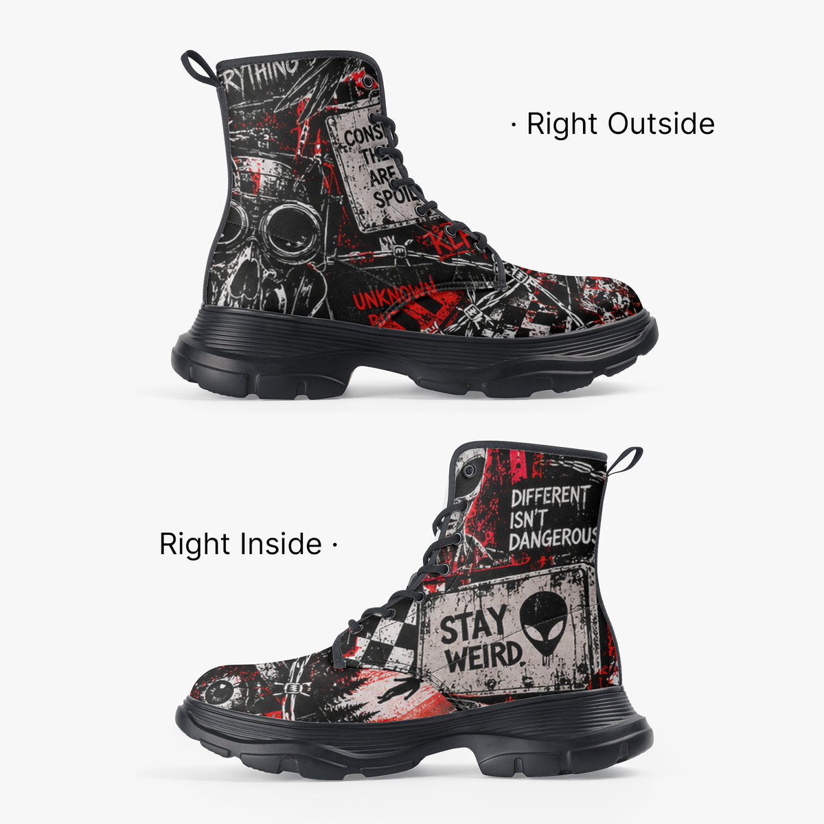 Reality Is Currently Unusual Chunky Leather Boots – product image 3