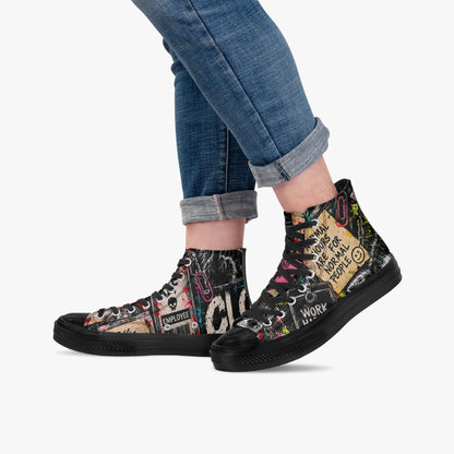 KLF Clocked In / Checked Out High-Top Canvas Shoes product view 7