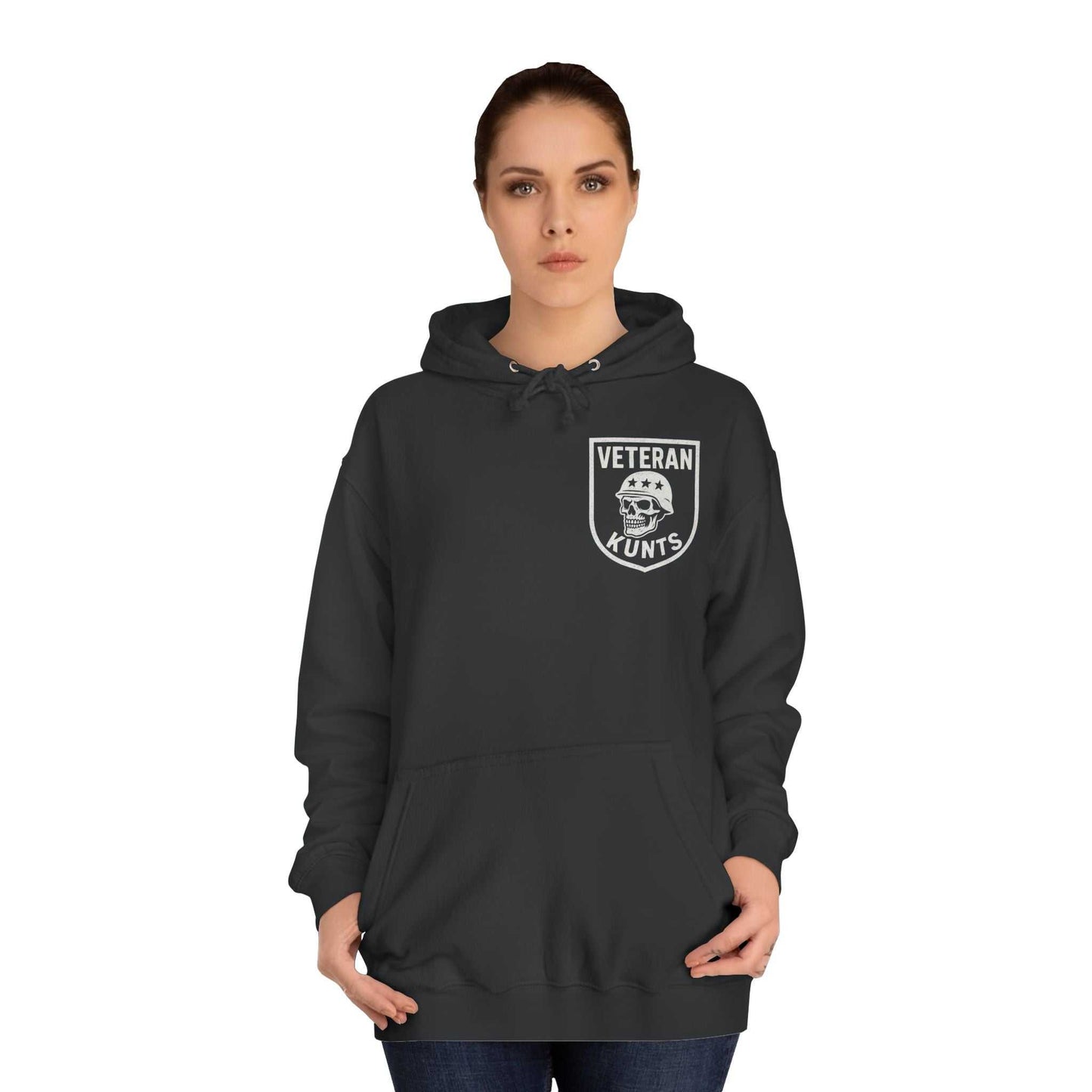 Oath Stands Veterans Hoodie black unisex streetwear with veteran skull logo by KLF