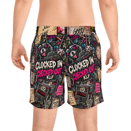 KLF Clocked In / Checked Out Swim Shorts product view 3