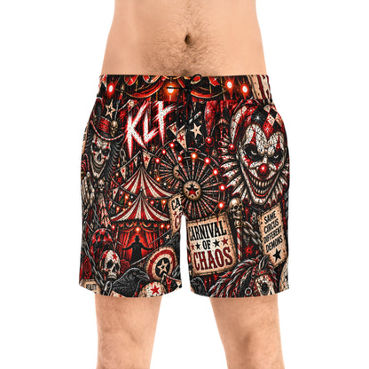 Carnival of Chaos Men's Mid Length Swim Shorts — KLF product image 1