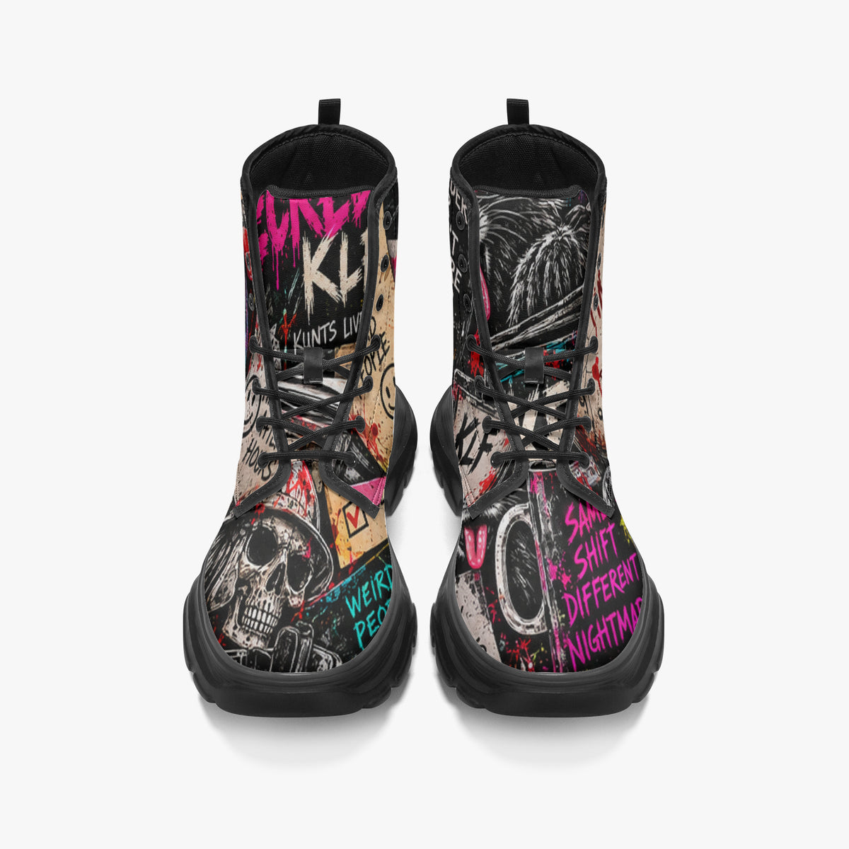 KLF Clocked In / Checked Out Chunky Leather Boots product view 1