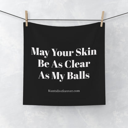 KLF "May Your Skin Be As Clear As My Balls" Face Towel | KLF Streetwear