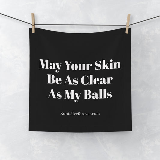 KLF "May Your Skin Be As Clear As My Balls" Face Towel | KLF Streetwear