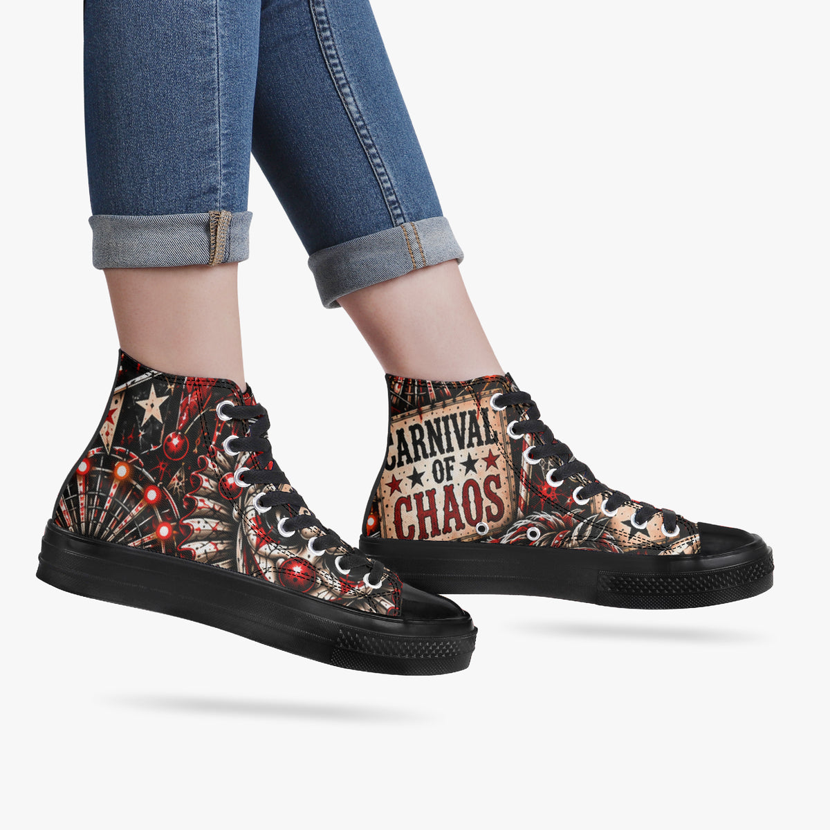 KLF Carnival of Chaos High Top Canvas Shoes — product image 3
