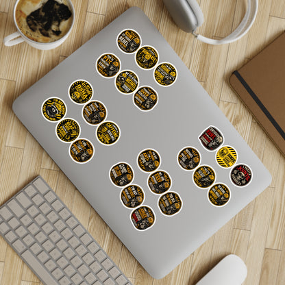 KLF “Dept. of Adhesive Warfare” 240-Sticker Bulk Bundle | 10 Sheets / 24 Designs | KLF Merch