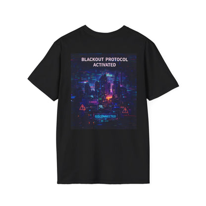 Blackout Protocol Activated Tee | KLF Glitchcore Punk Streetwear