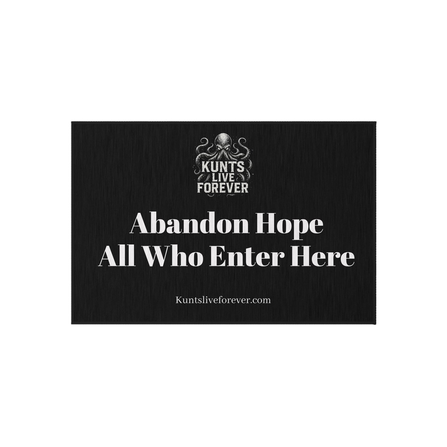 KLF "Abandon Hope" Outdoor Rug - Kunts Live Forever