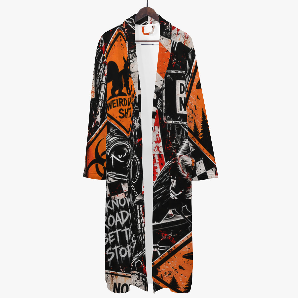 KLF Road Closed bathrobe with Strange Days roadside-horror artwork - product view 1