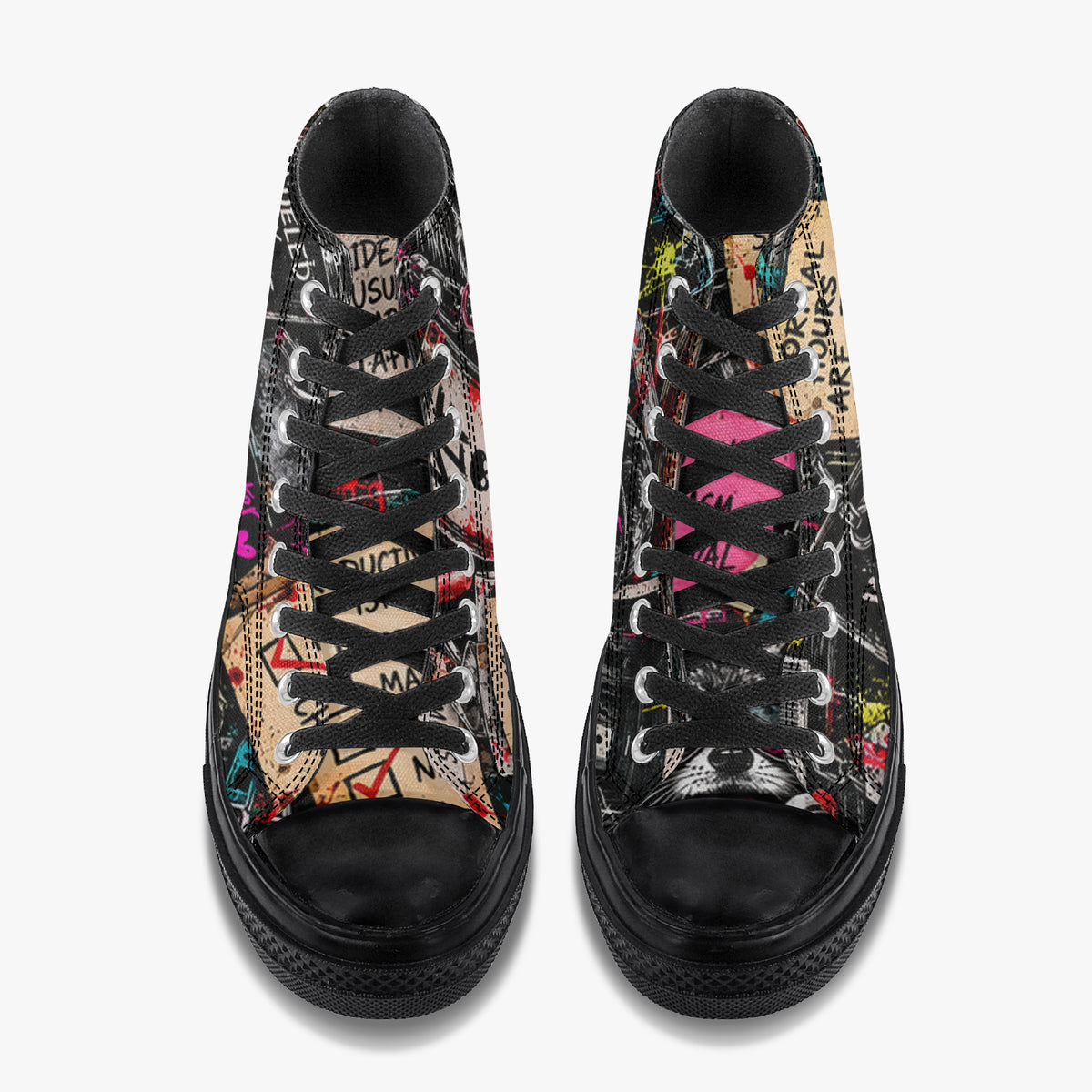 KLF Clocked In / Checked Out High-Top Canvas Shoes product view 2