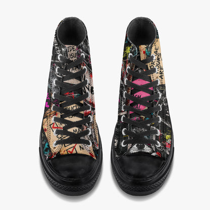 KLF Clocked In / Checked Out High-Top Canvas Shoes product view 2
