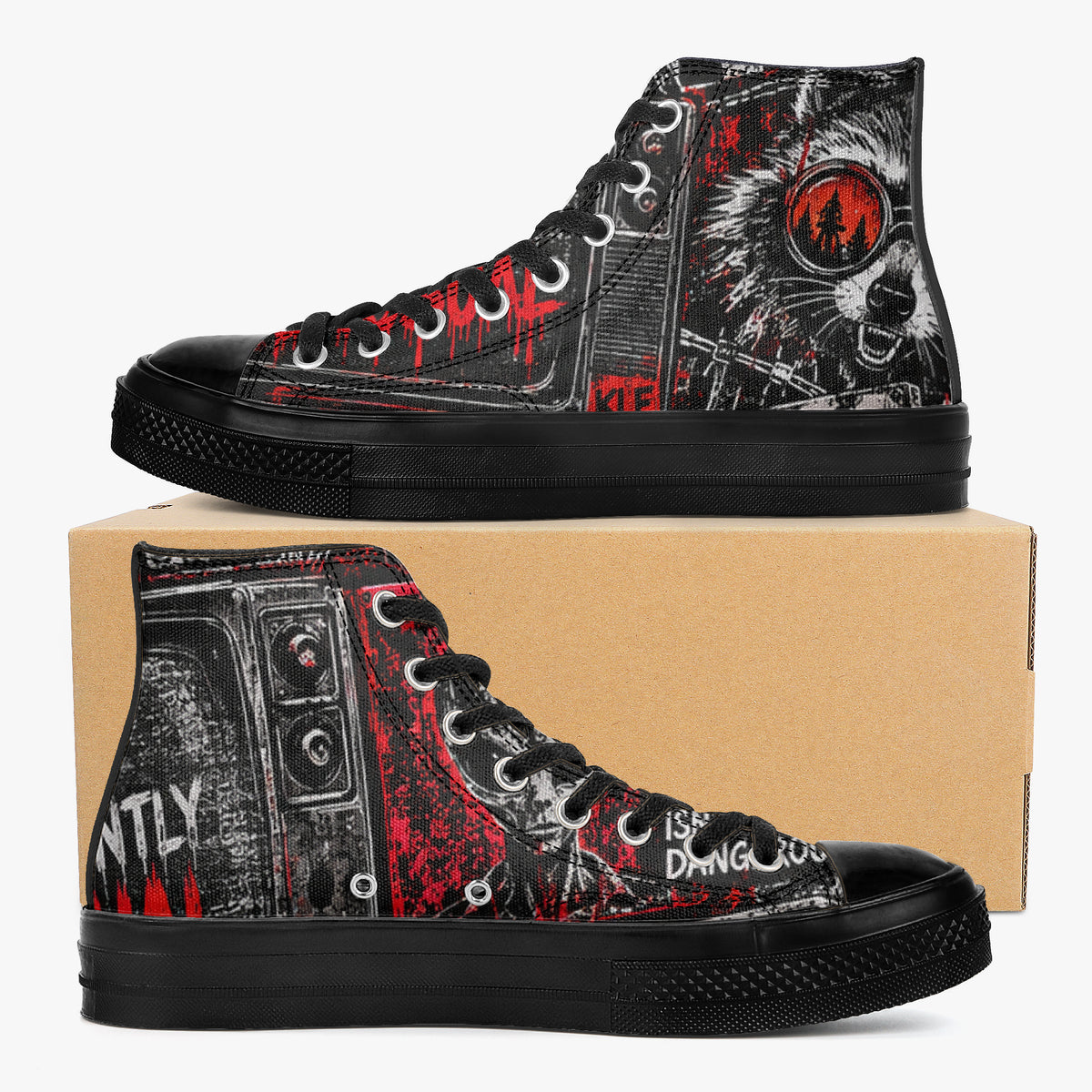 Reality Is Currently Unusual High Top Canvas Shoes – product image 9