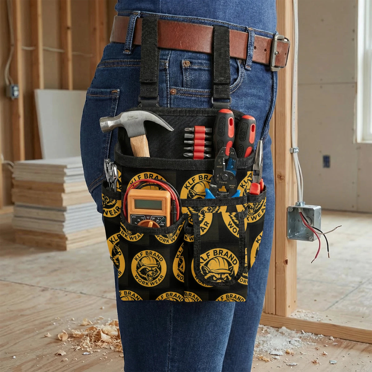 KLF Brand Workwear canvas tool tote product view