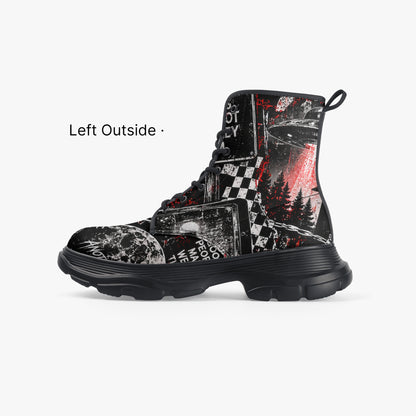 Reality Is Currently Unusual Chunky Leather Boots – product image 2
