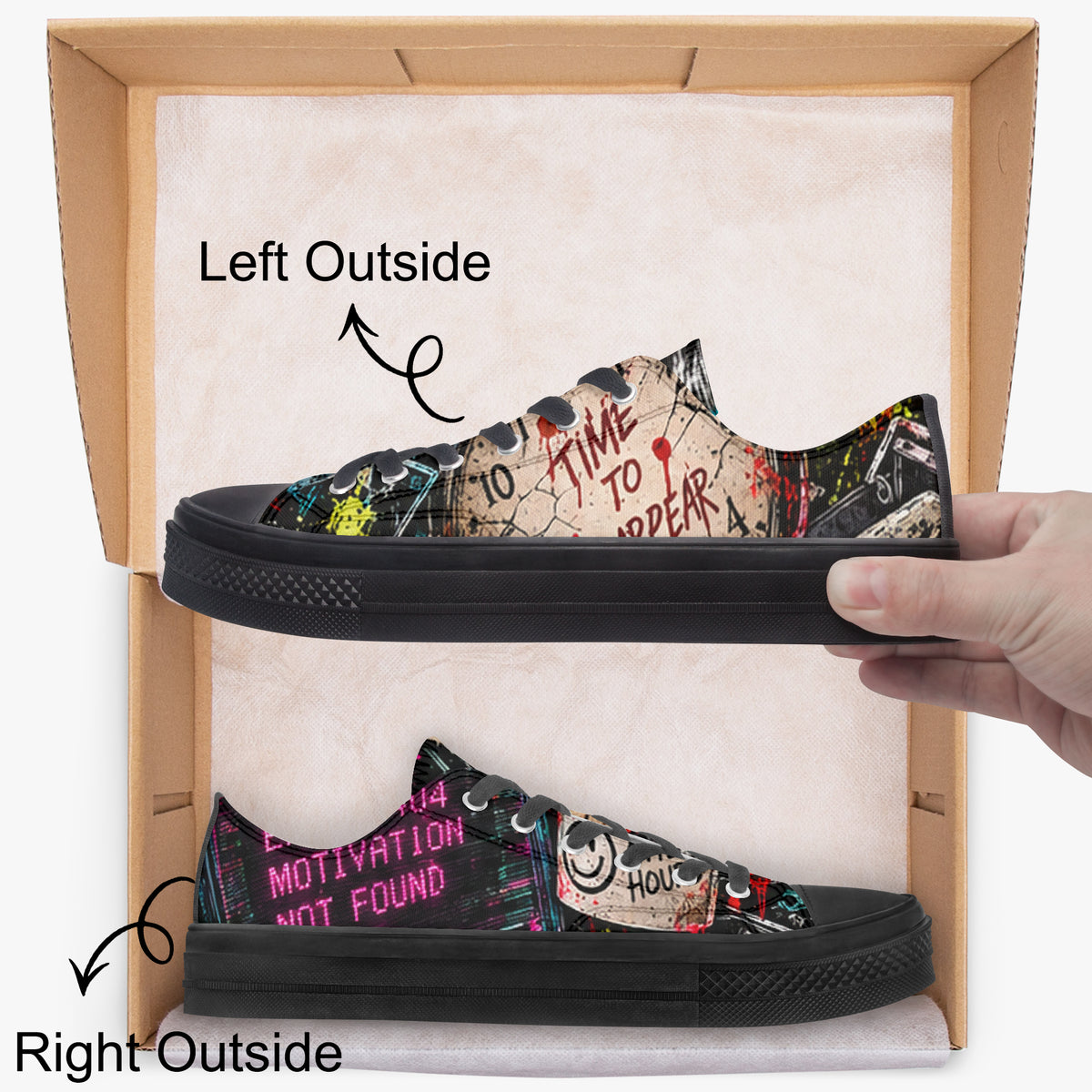 Clocked In / Checked Out Low-Top Canvas Shoes product view 1