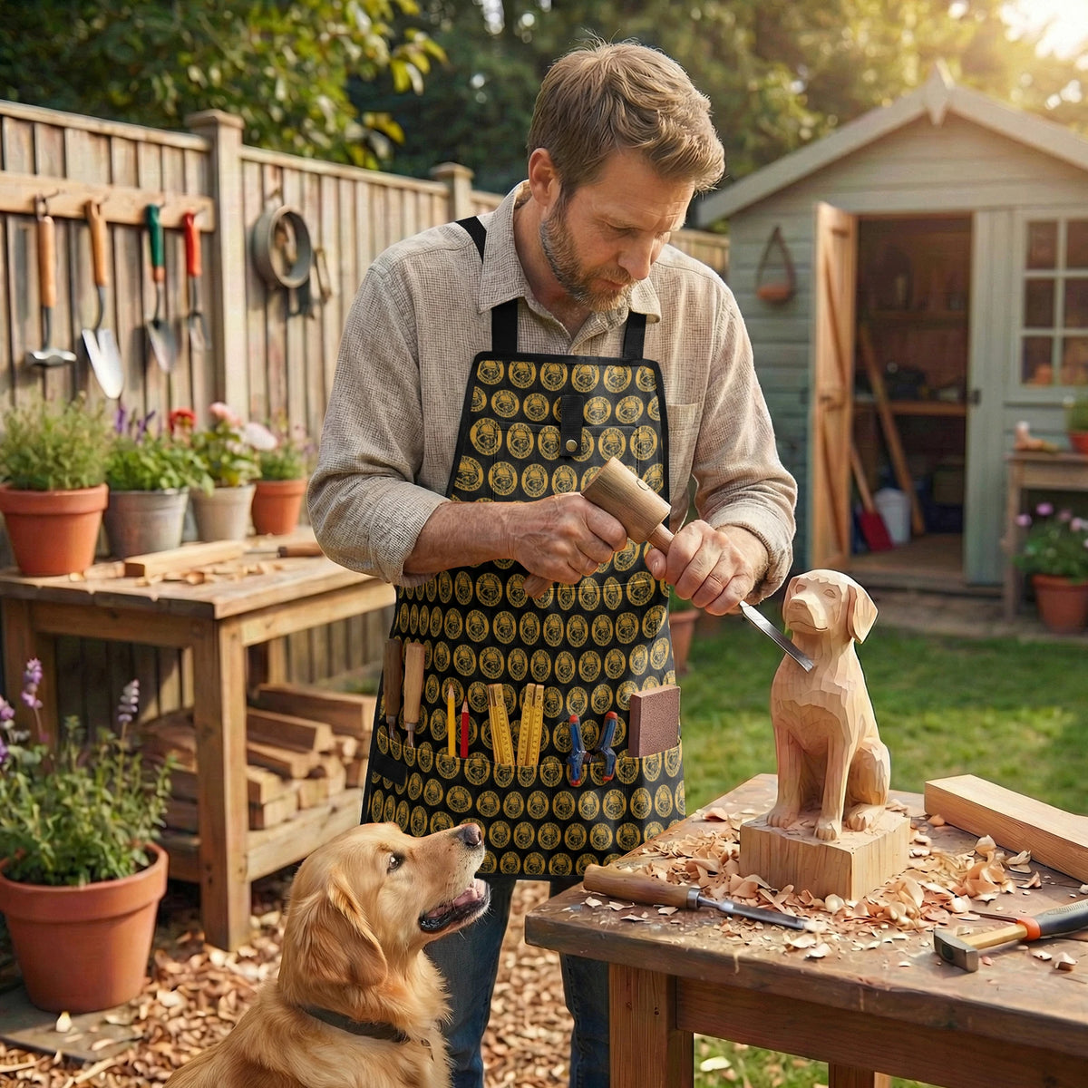 KLF Brand Workwear Tool Apron canvas and pocket detail