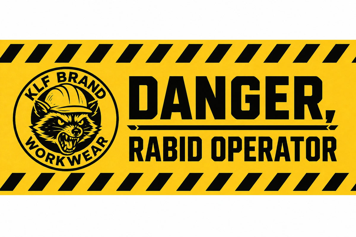 KLF Danger Rabid Operator raccoon workwear artwork