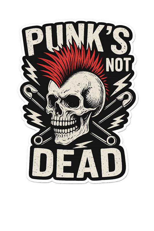 KLF Punk’s Not Dead die-cut sticker artwork