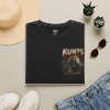 Kunts Never Die black KLF tee flat lay product photo