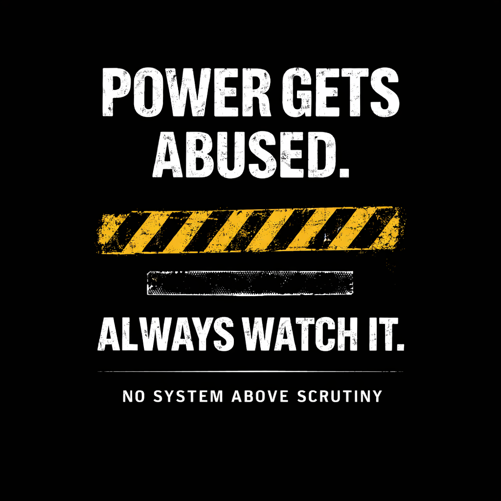 Power Gets Abused Always Watch It KLF anti-system graphic