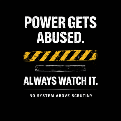 Power Gets Abused Always Watch It KLF anti-system graphic